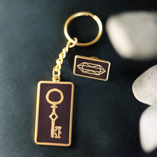 Keyring & Pin Badge Set